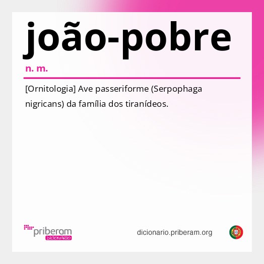 Significado de joão-pobre