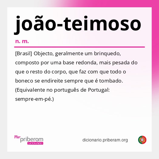 Significado de joão-teimoso