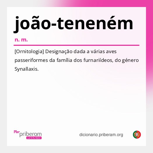 Significado de joão-teneném