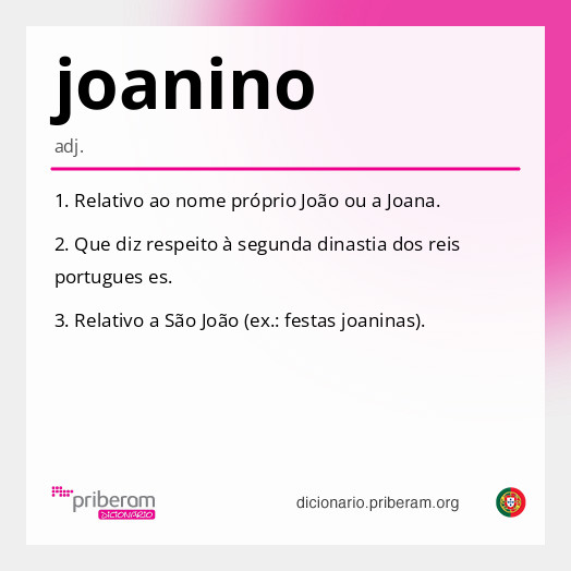 Significado de joanino