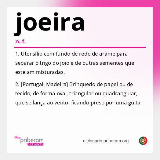 Significado de joeira