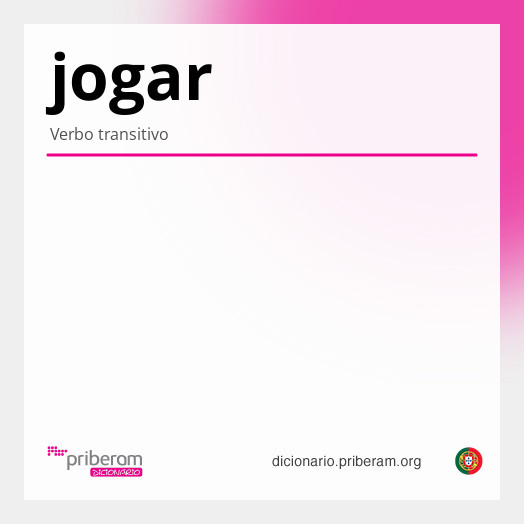 Significado de jogar