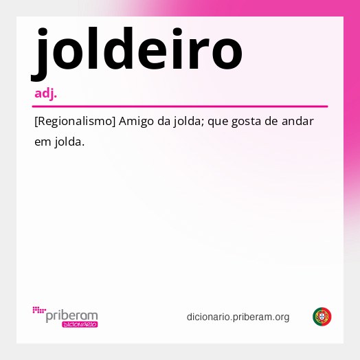 Significado de joldeiro
