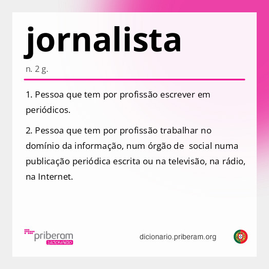 Significado de jornalista