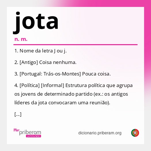 Significado de jota