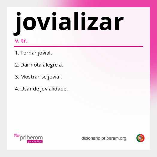 Significado de jovializar