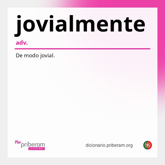 Significado de jovialmente