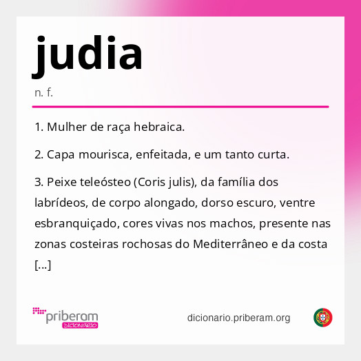 Significado de judia