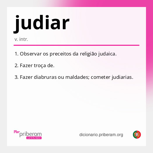 Significado de judiar