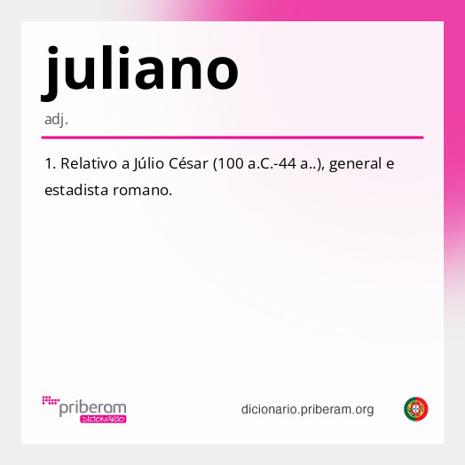 Significado de juliano