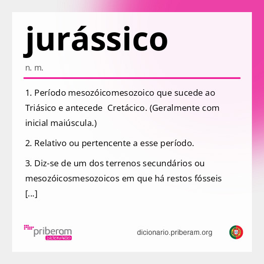 Significado de jurássico