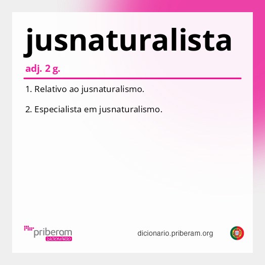 Significado de jusnaturalista