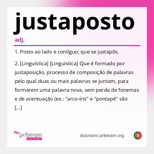 Significado de justaposto