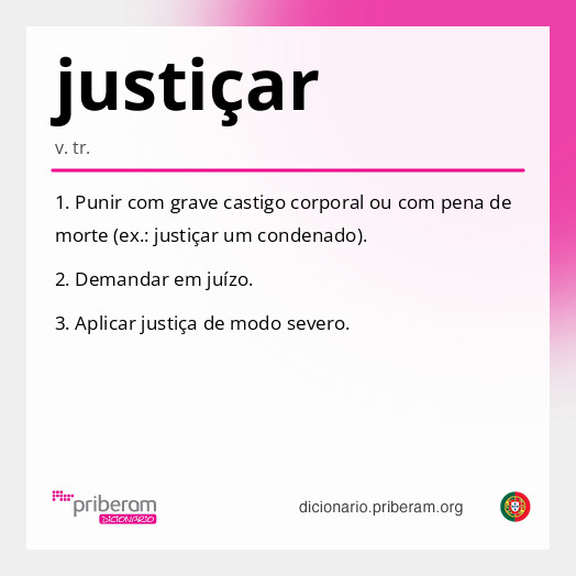 Significado de justiçar