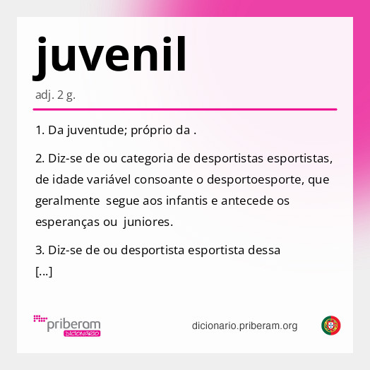 Significado de juvenil