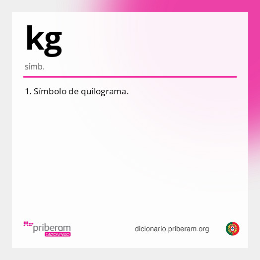 Significado de kg