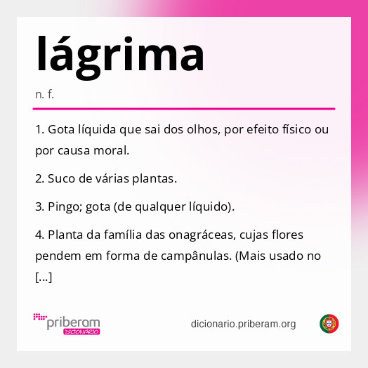 Significado de lágrima