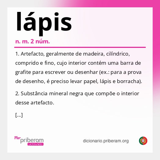 Significado de lápis