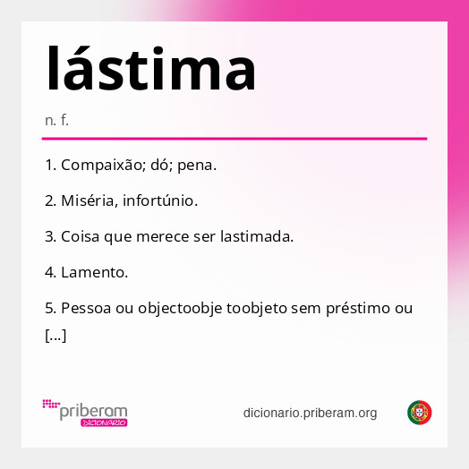 Significado de lástima