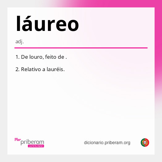 Significado de láureo