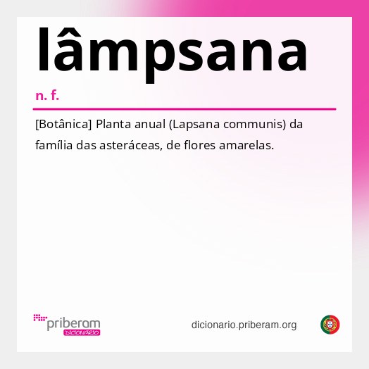 Significado de lâmpsana