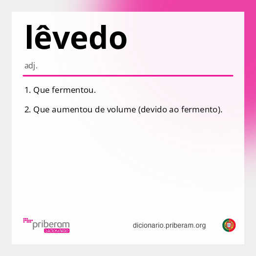 Significado de lêvedo