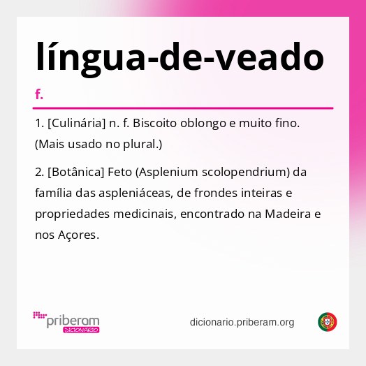 Significado de língua-de-veado