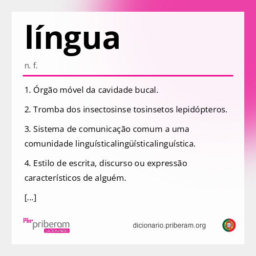 Significado de língua