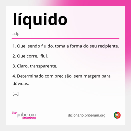 Significado de líquido