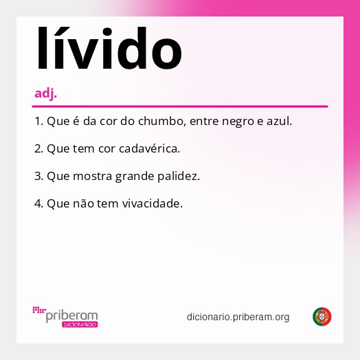 Significado de lívido