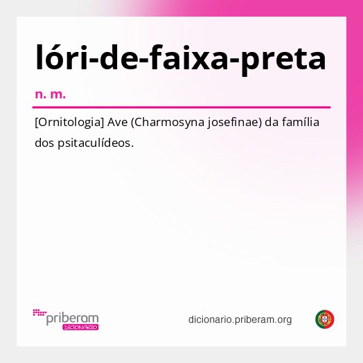Significado de lóri-de-faixa-preta