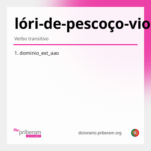 Significado de lóri-de-pescoço-violeta