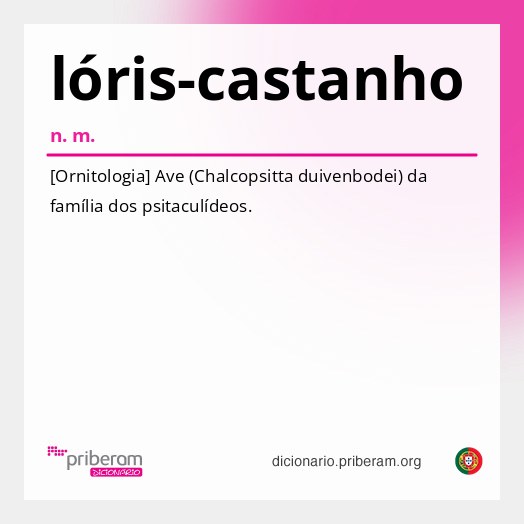 Significado de lóris-castanho