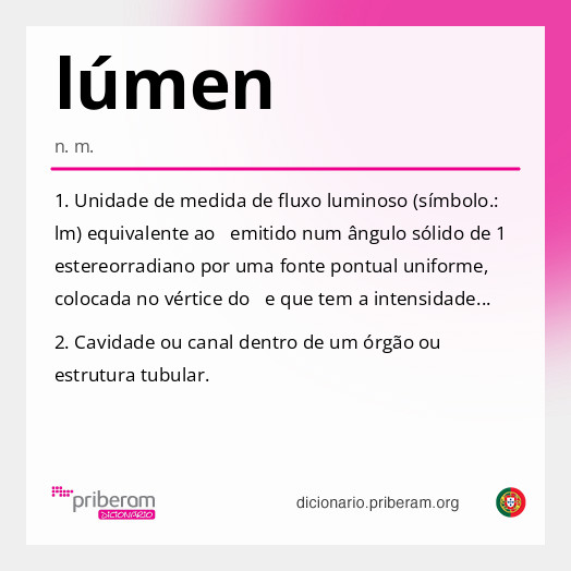 Significado de lúmen
