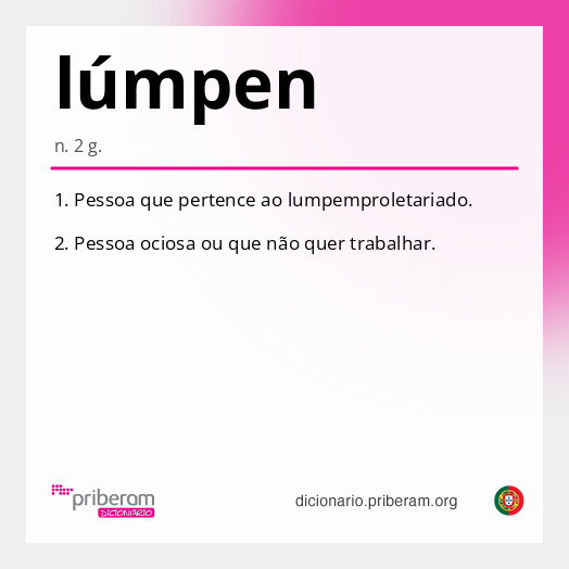 Significado de lúmpen
