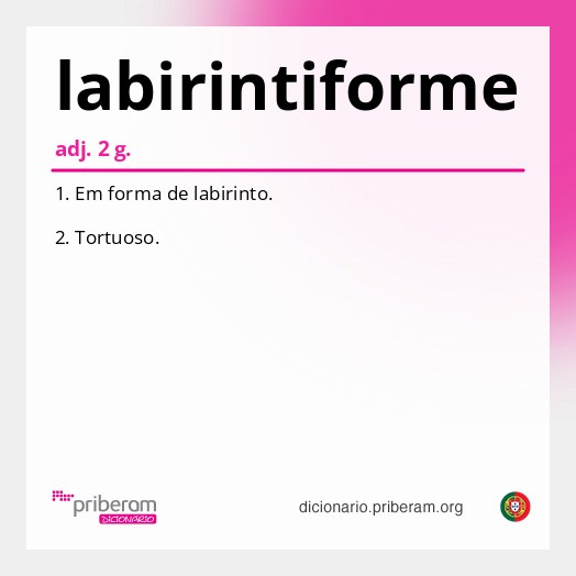 Significado de labirintiforme
