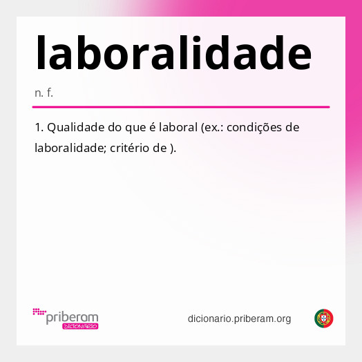 Significado de laboralidade