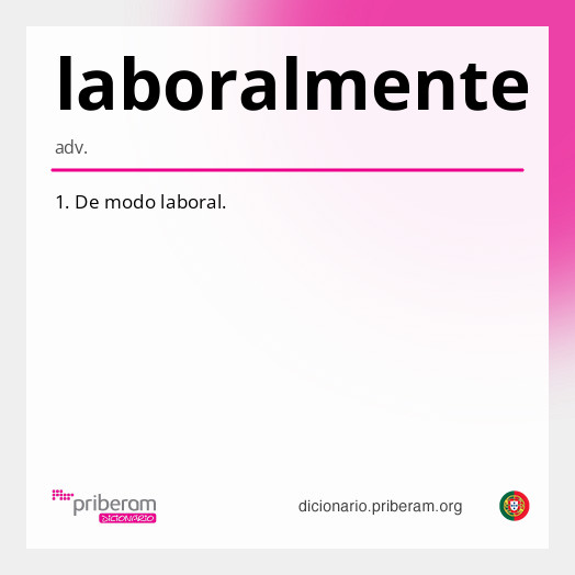 Significado de laboralmente