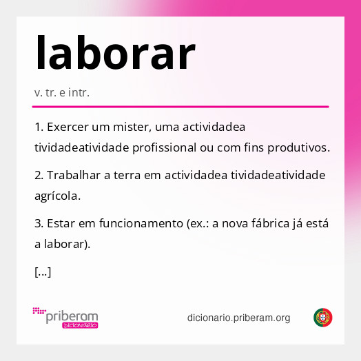 Significado de laborar