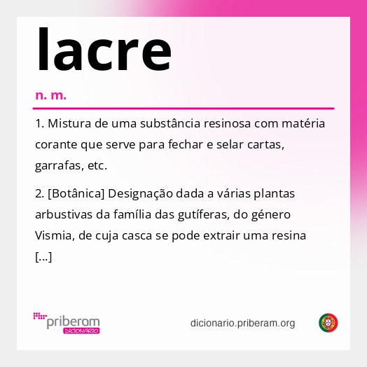 Significado de lacre