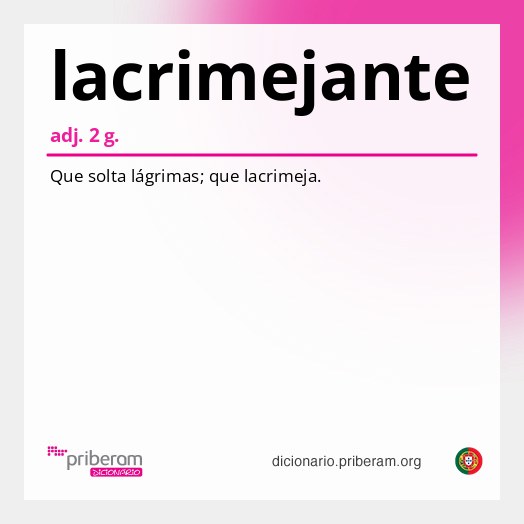 Significado de lacrimejante