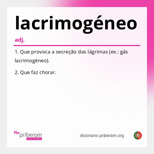Significado de lacrimogéneo