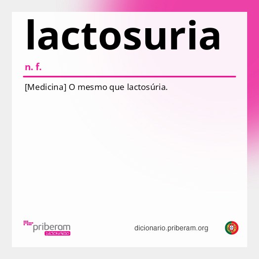Significado de lactosuria
