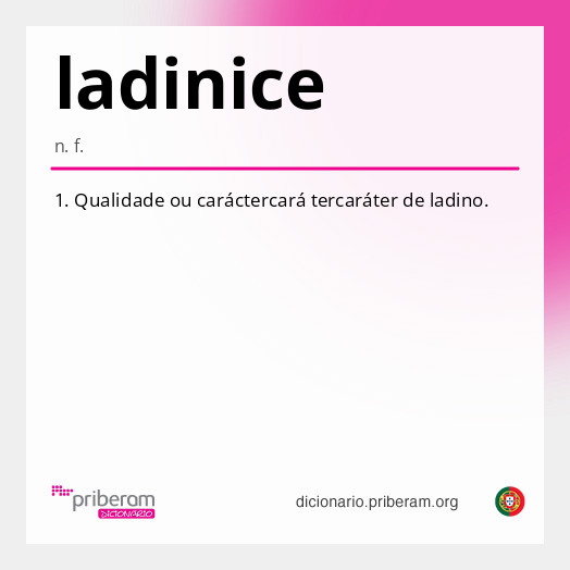 Significado de ladinice