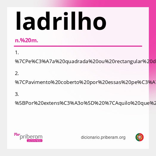 Significado de ladrilho