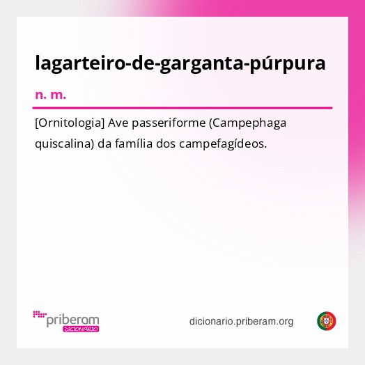 Significado de lagarteiro-de-garganta-púrpura