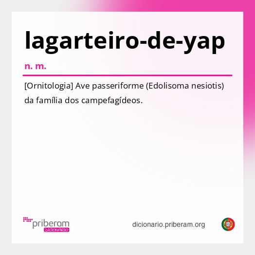 Significado de lagarteiro-de-yap