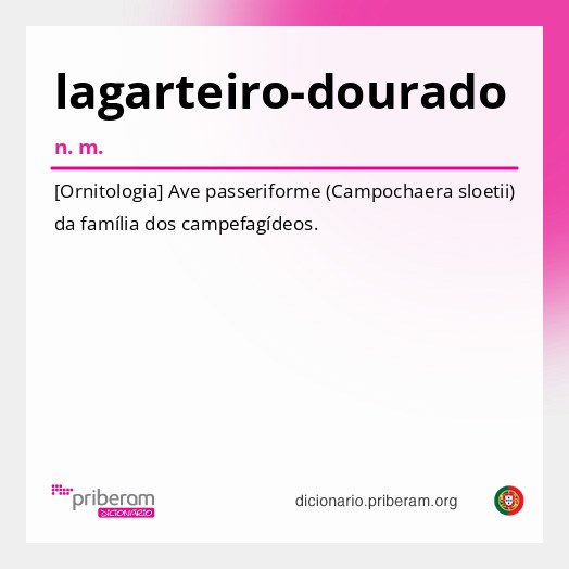 Significado de lagarteiro-dourado