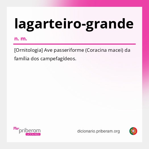 Significado de lagarteiro-grande