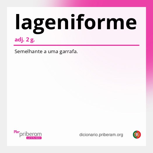 Significado de lageniforme